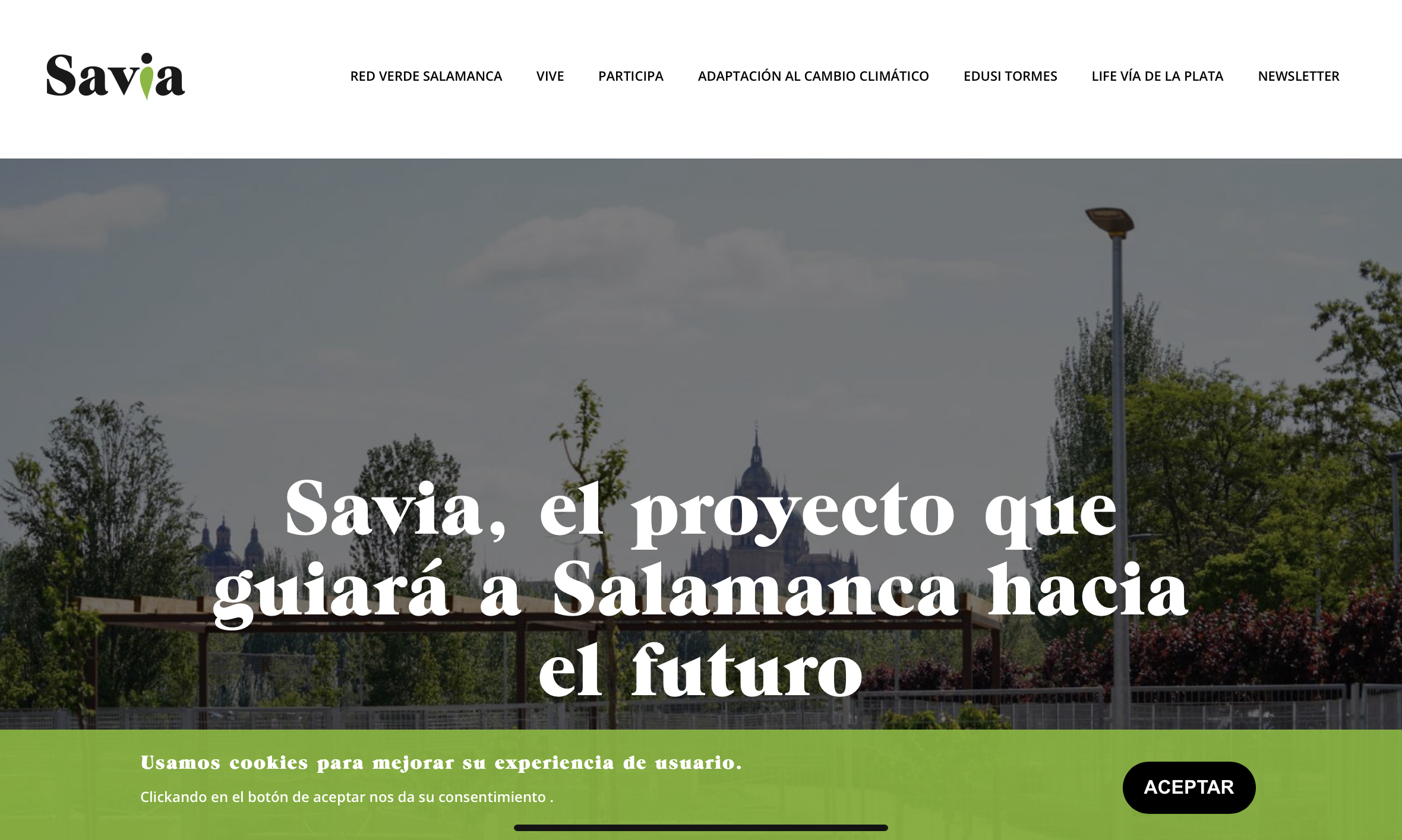 Portada de la web de Savia Salamanca (www.saviasalamanca.com)