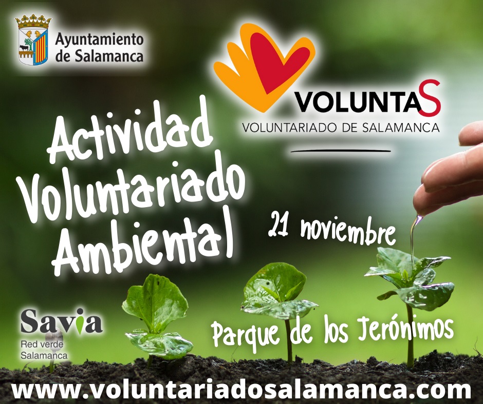 Cartel anunciador de la actividad de voluntariado ambiental