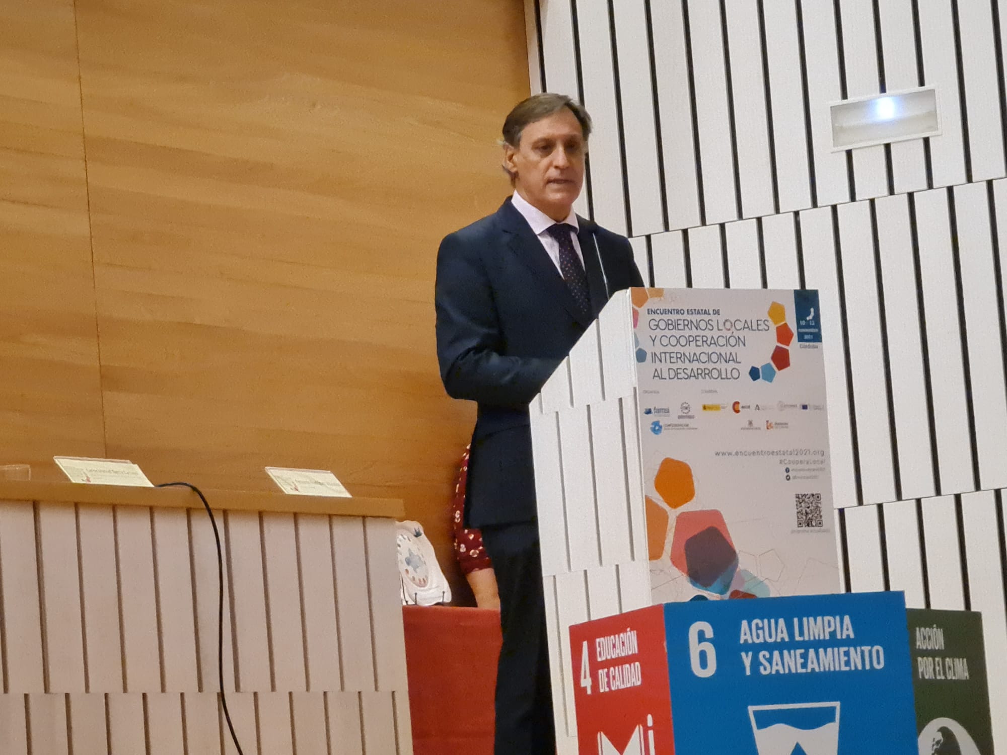 Carlos Garcia Carbayo durante su intervencion en el encuentro estatal