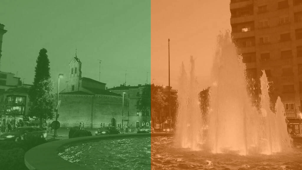La fuente de la Puerta Zamora se va a iluminar de verde y naranja