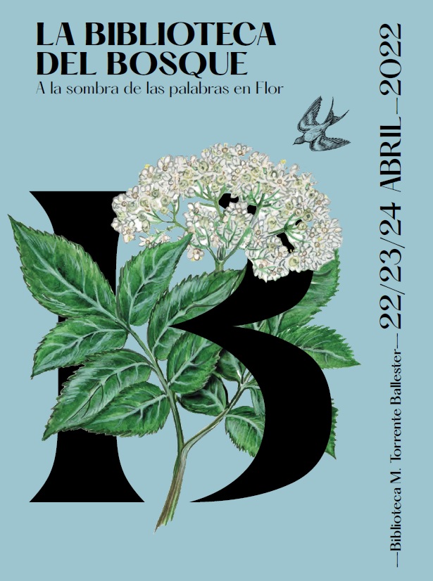 Cartel anunciador de  La Biblioteca del Bosque