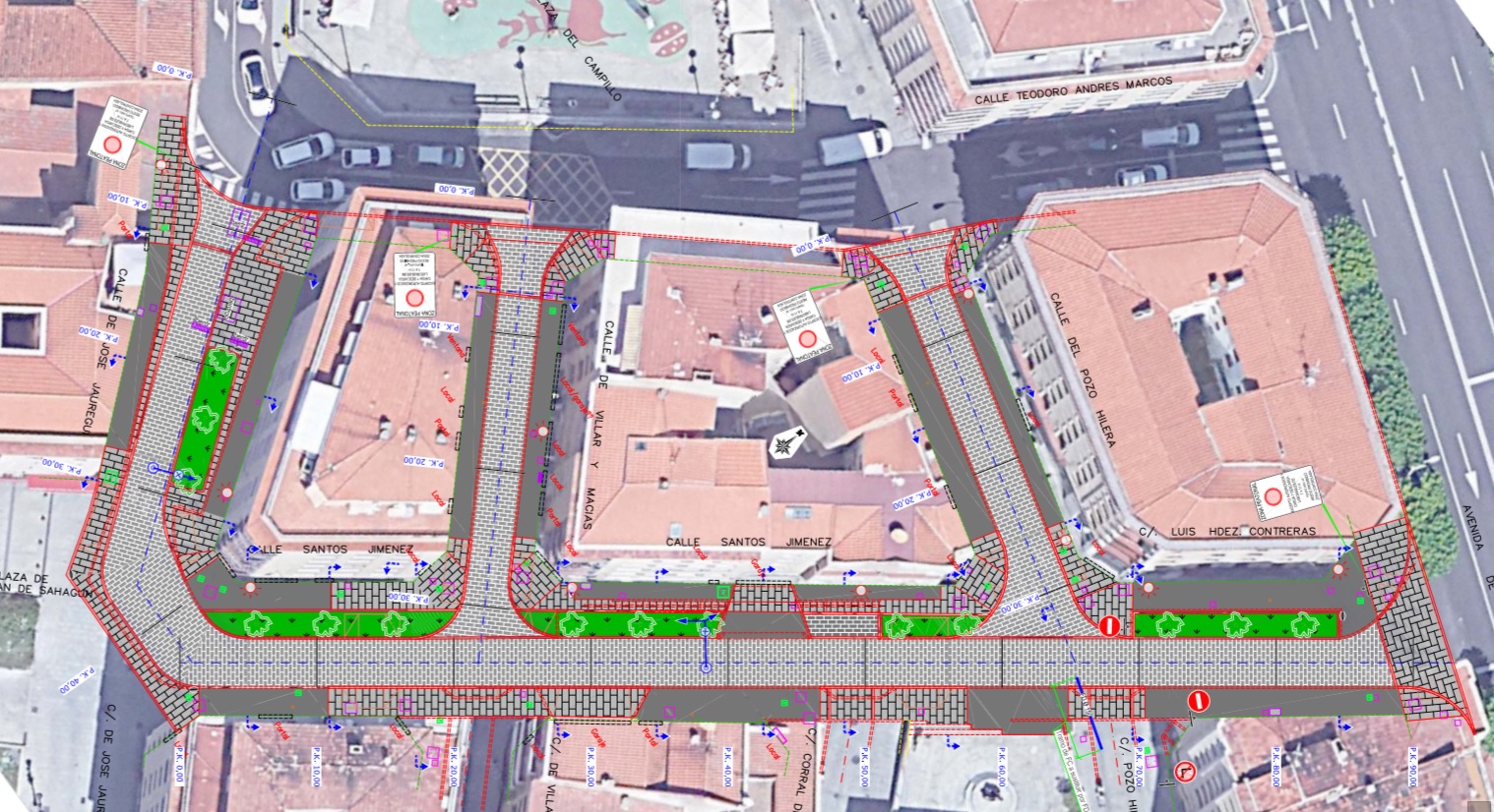 Proyecto de urbanizacion de calles junto a la Plaza del Campillo