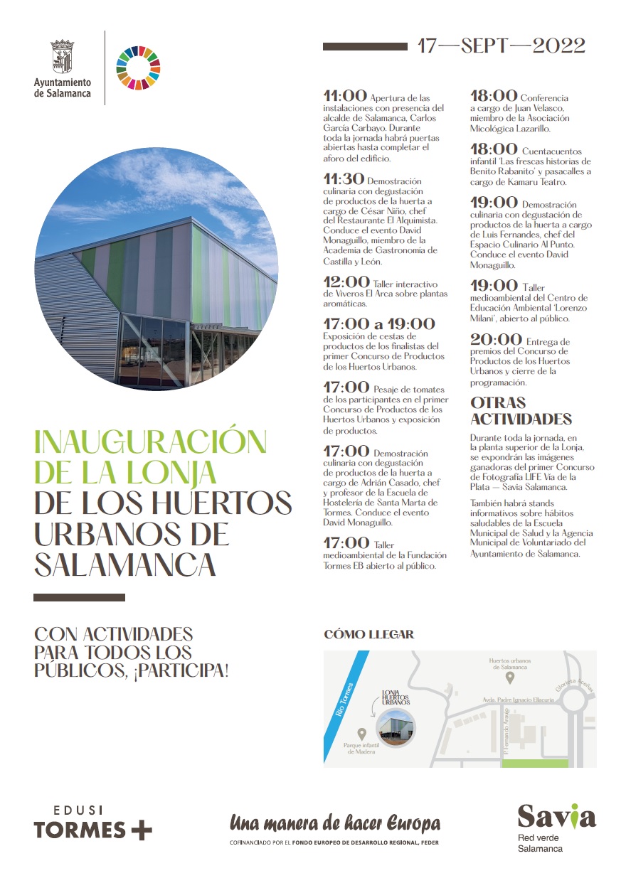 Programacion de apertura de la Lonja de los Huertos Urbanos