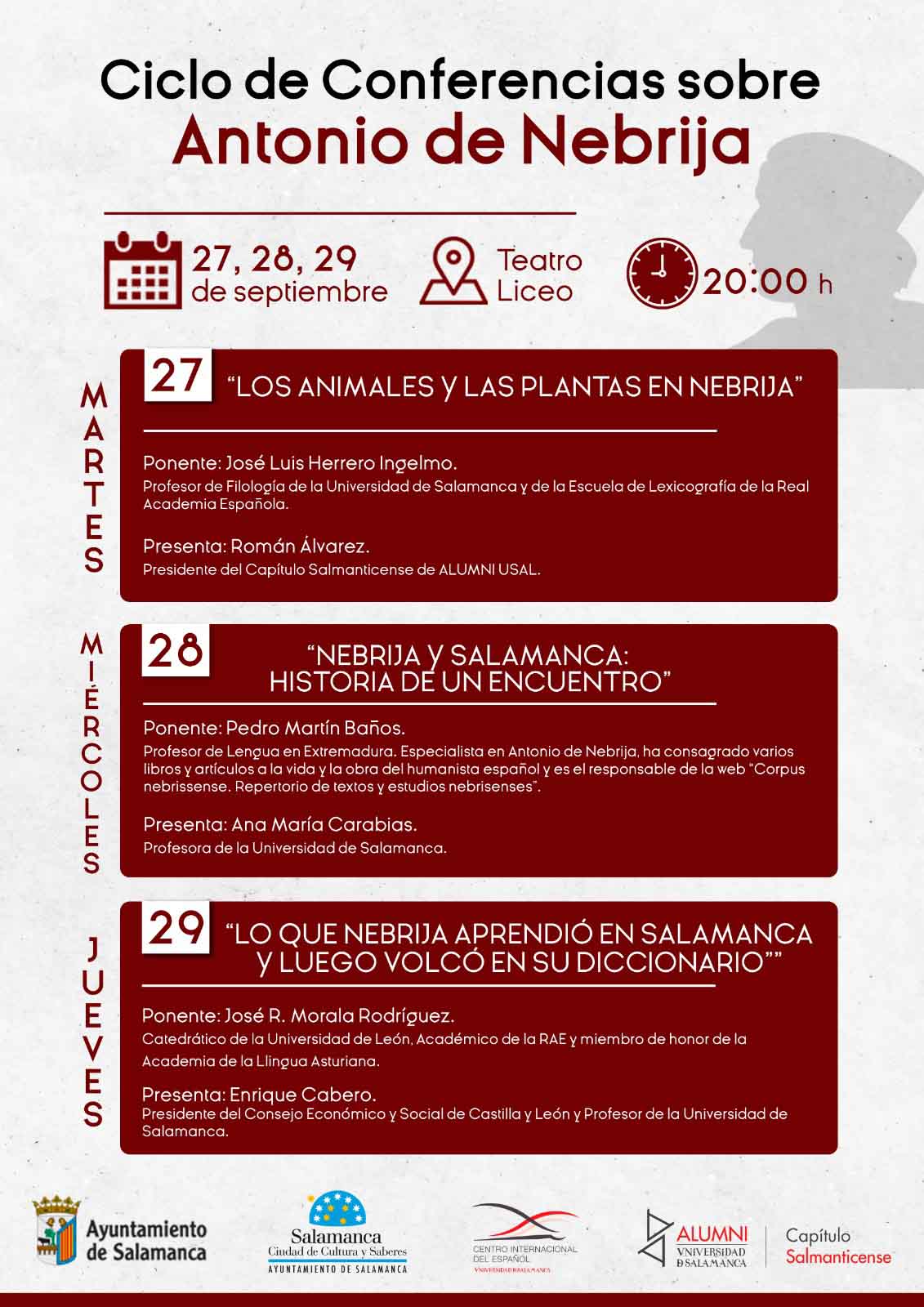 Manana comenzara el ciclo de conferencias sobre Antonio de Nebrija