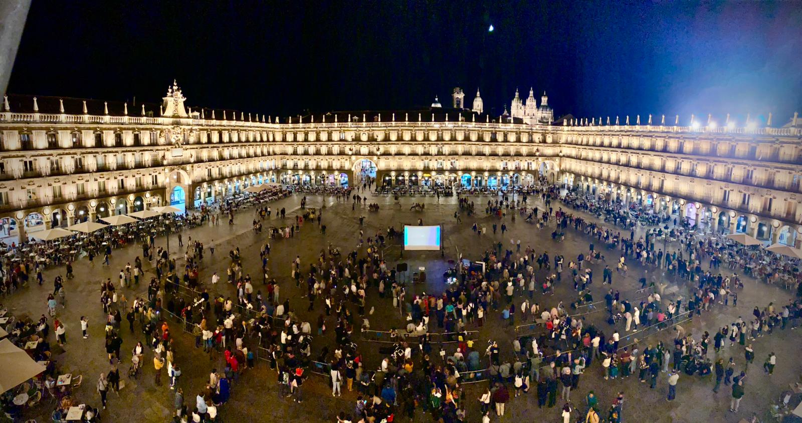 Un momento del evento en la Plaza Mayor