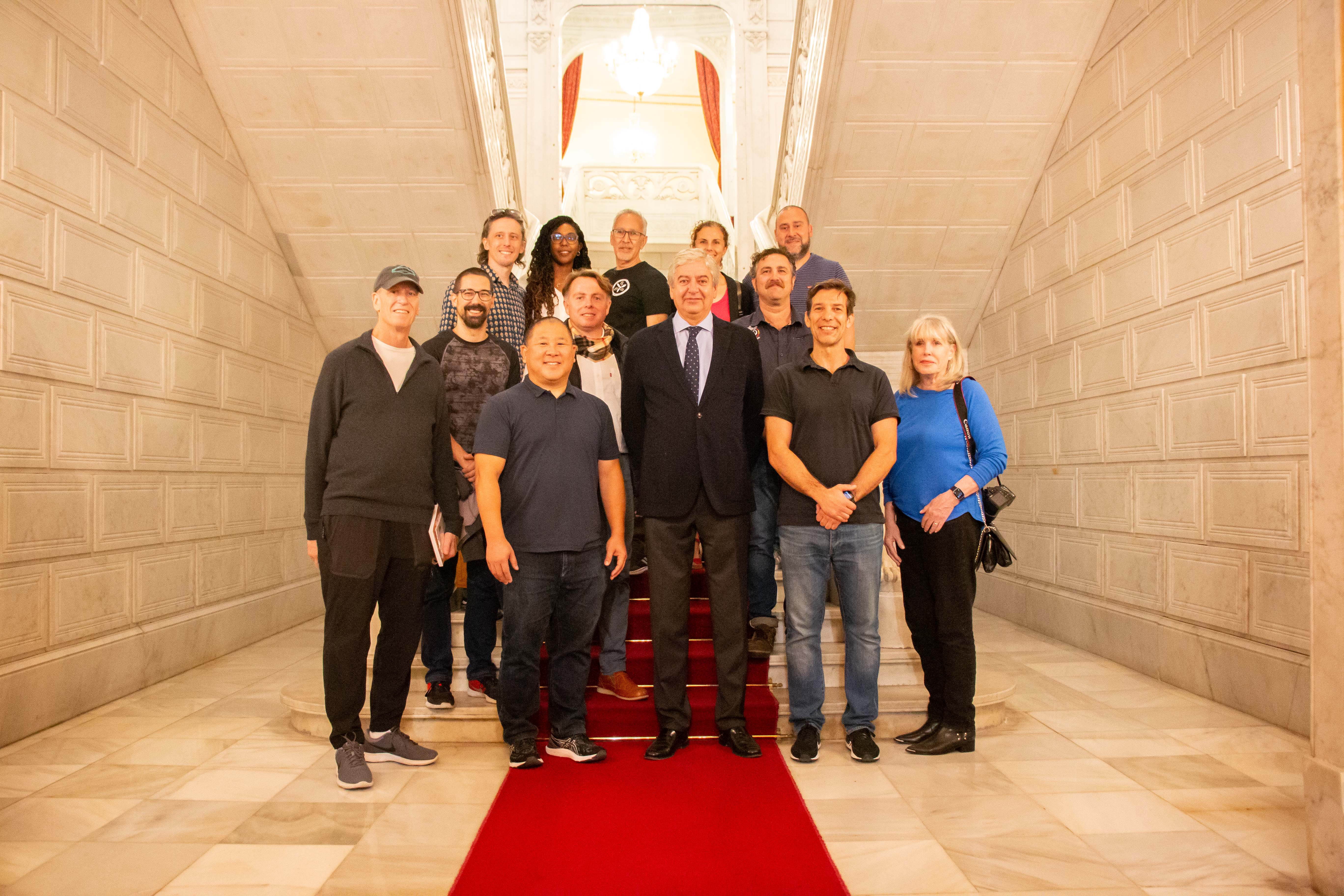 Participantes en la recepcion del concejal de Deportes  Javier Garcia