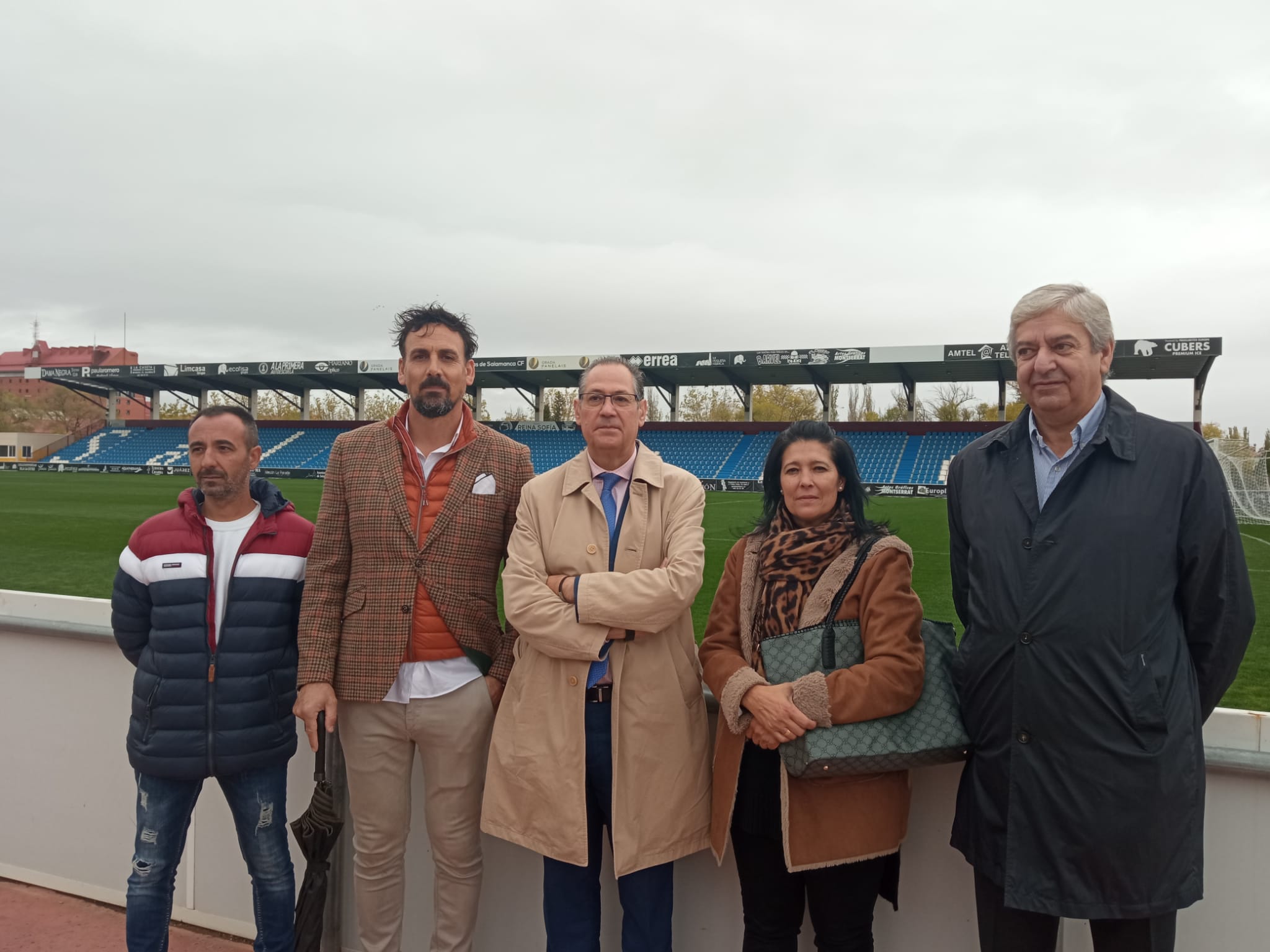 Los concejales de Fomento y Deportes  junto a representantes de Unionistas y Monterrey