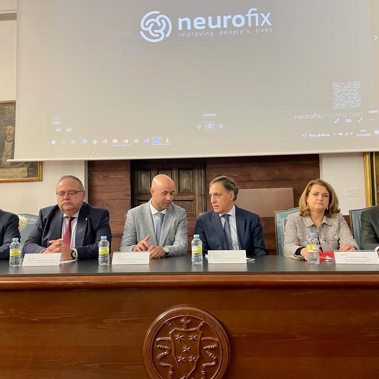 Carlos Gª Carbayo en el acto de presentacion del farmaco de Neurofix Pharma