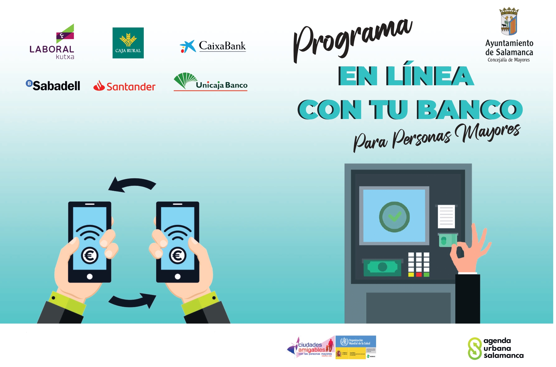 Cartel del programa  En linea con tu banco