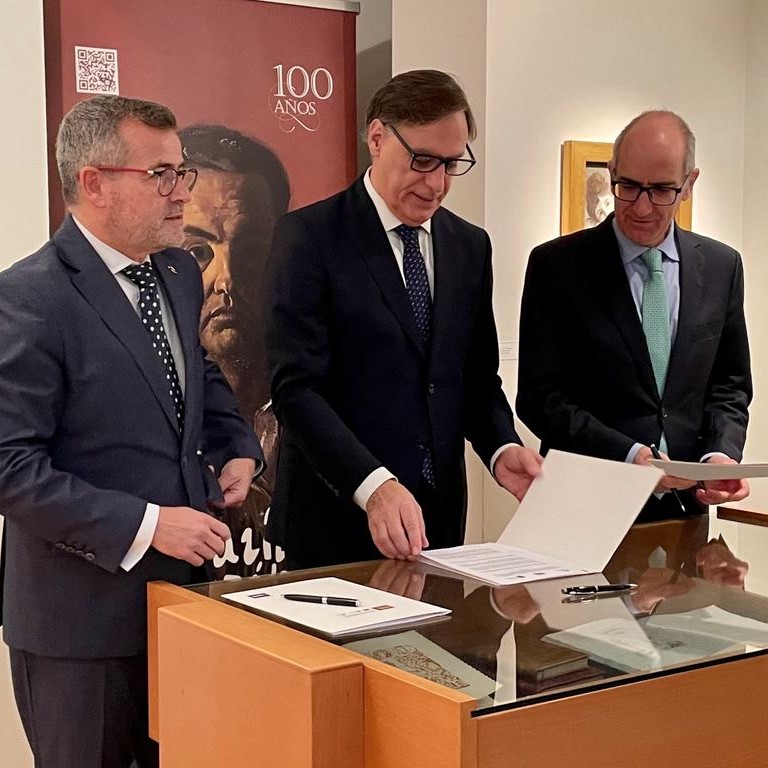 Firma del protocolo de colaboracion por la conmemoracion del centenario de Zacarias Gonzalez