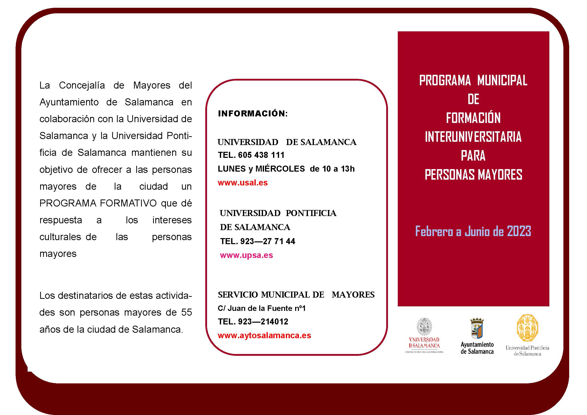 Programa Municipal Interuniversitario del Ayuntamiento  USAL y UPSA