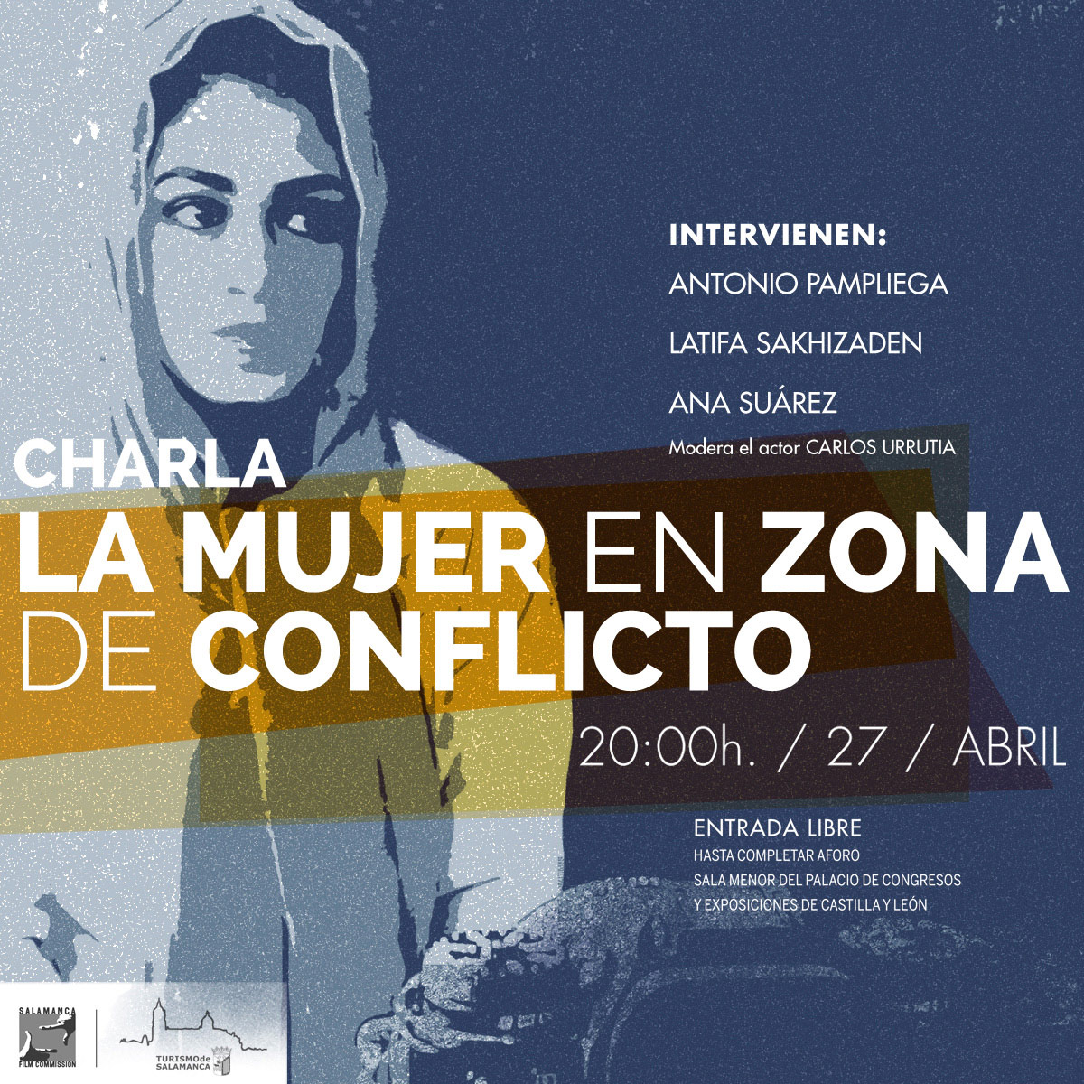 Cartel de la mesa redonda  La Mujer en zona de conflicto