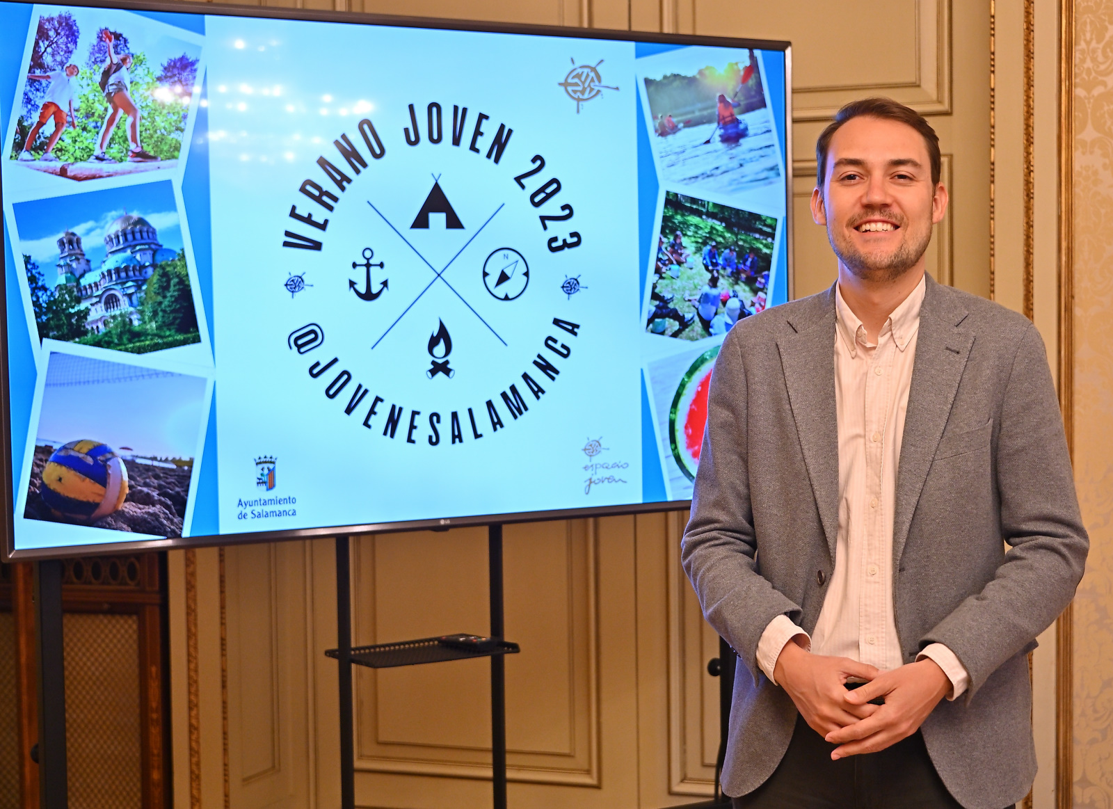 El concejal de Juventud en la presentacion del  Verano Joven 2023
