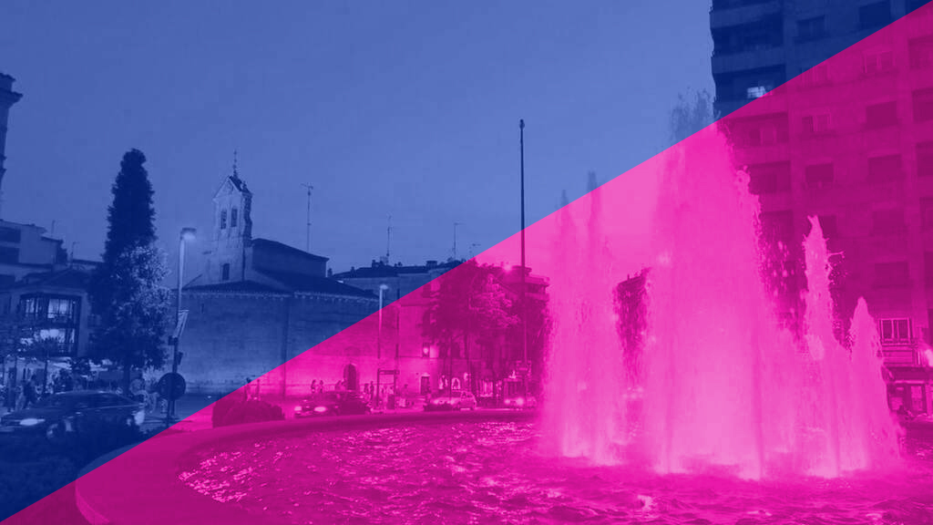 La fuente de la Puerta de Zamora se iluminara de azul y magenta