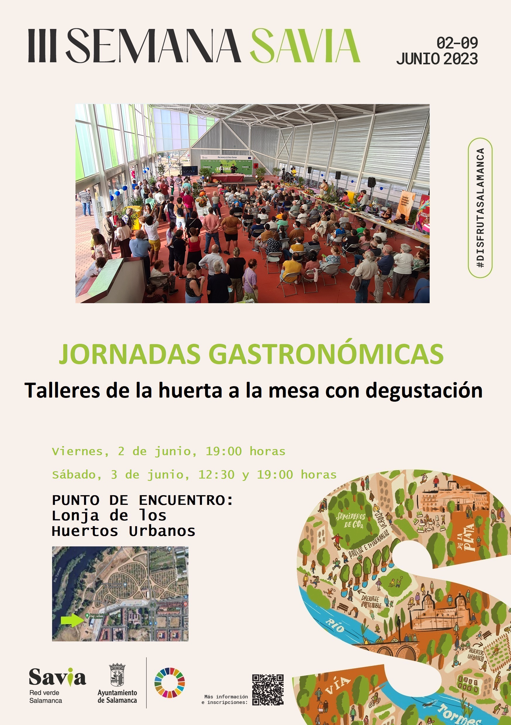 Cartel del taller  De la huerta a la mesa