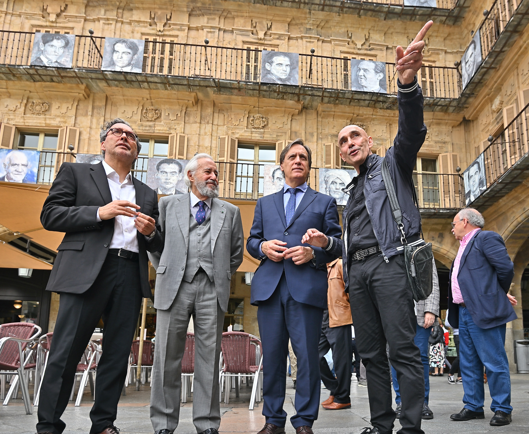 Presentacion de la exposicion en la Plaza Mayor