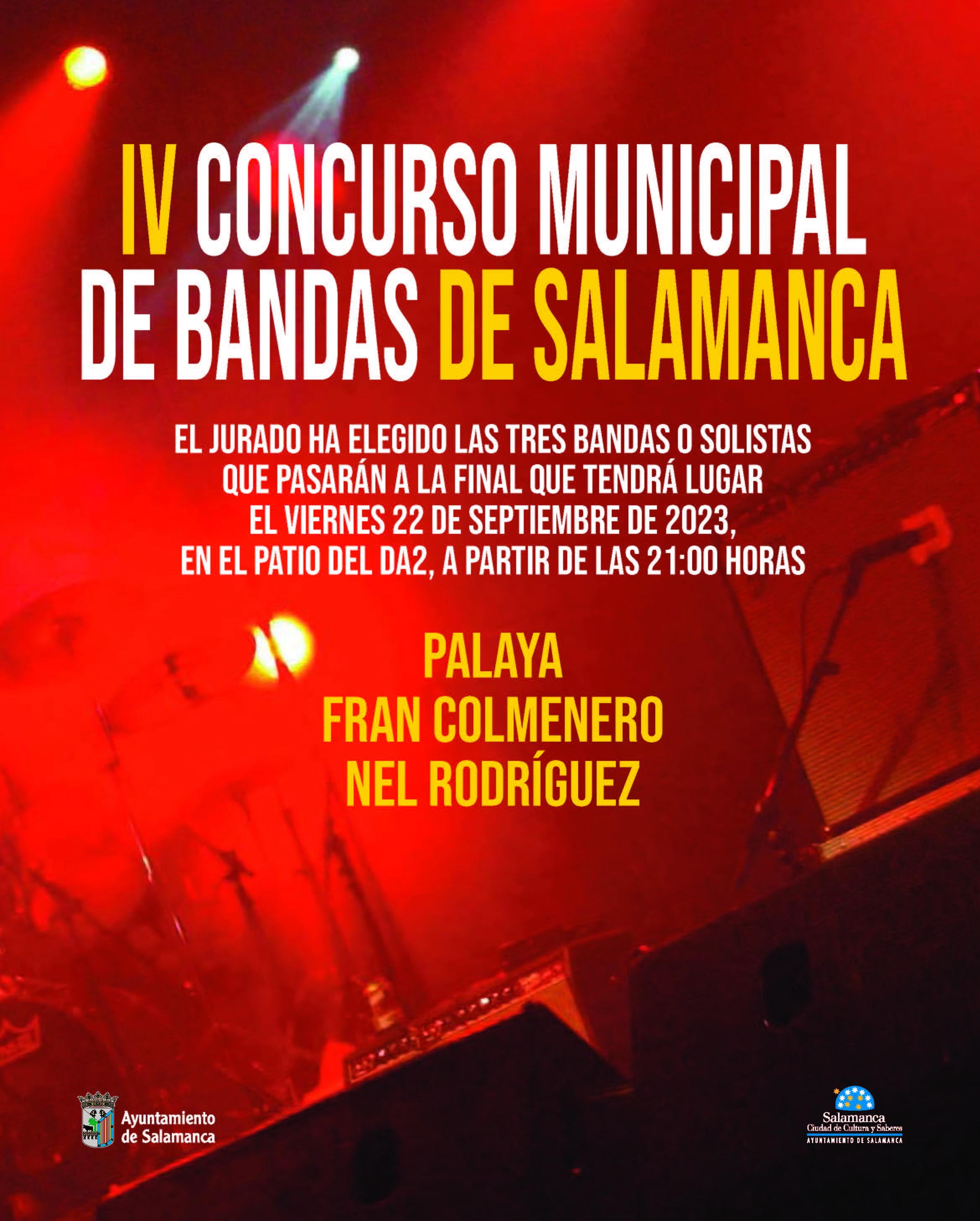 Cartel del IV Concurso Municipal de Bandas organizado por el Ayuntamiento de Salamanca