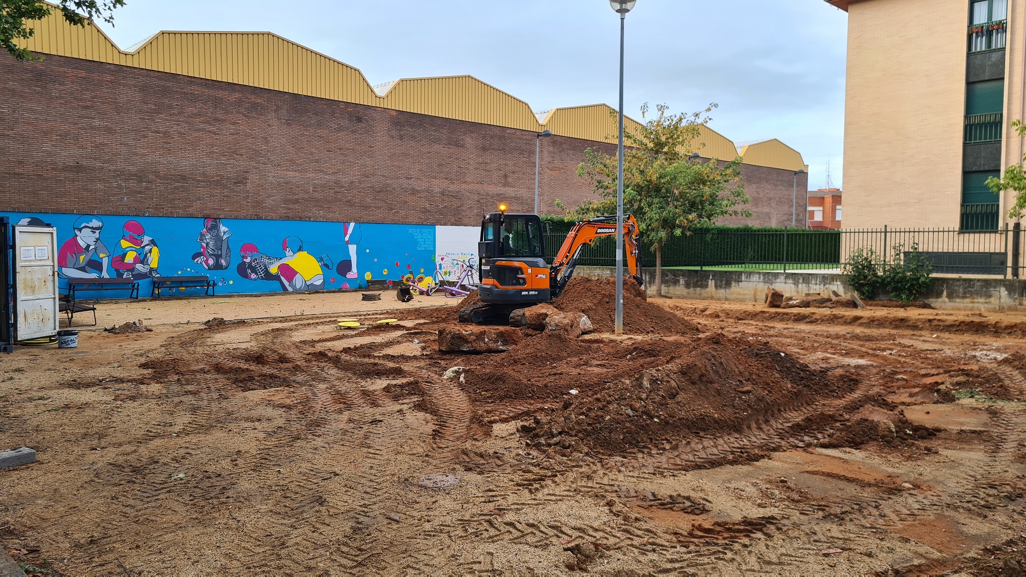 Inicio de las obras en la calle Conde Orgaz