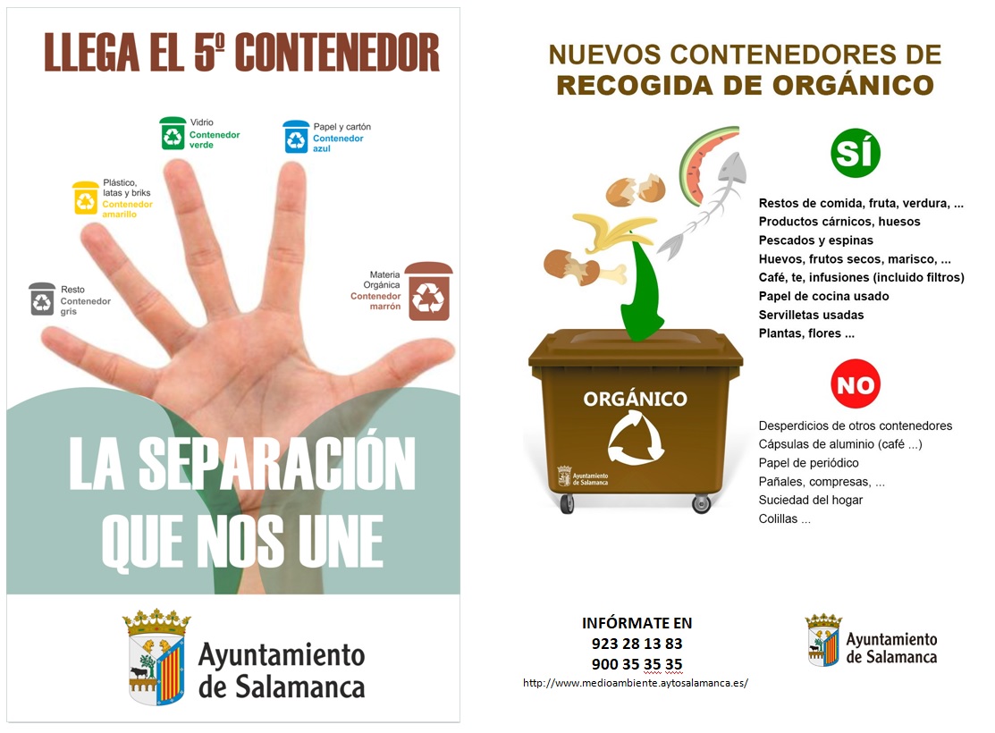 Campana informativa sobre los nuevos contenedores marrones para materia organica