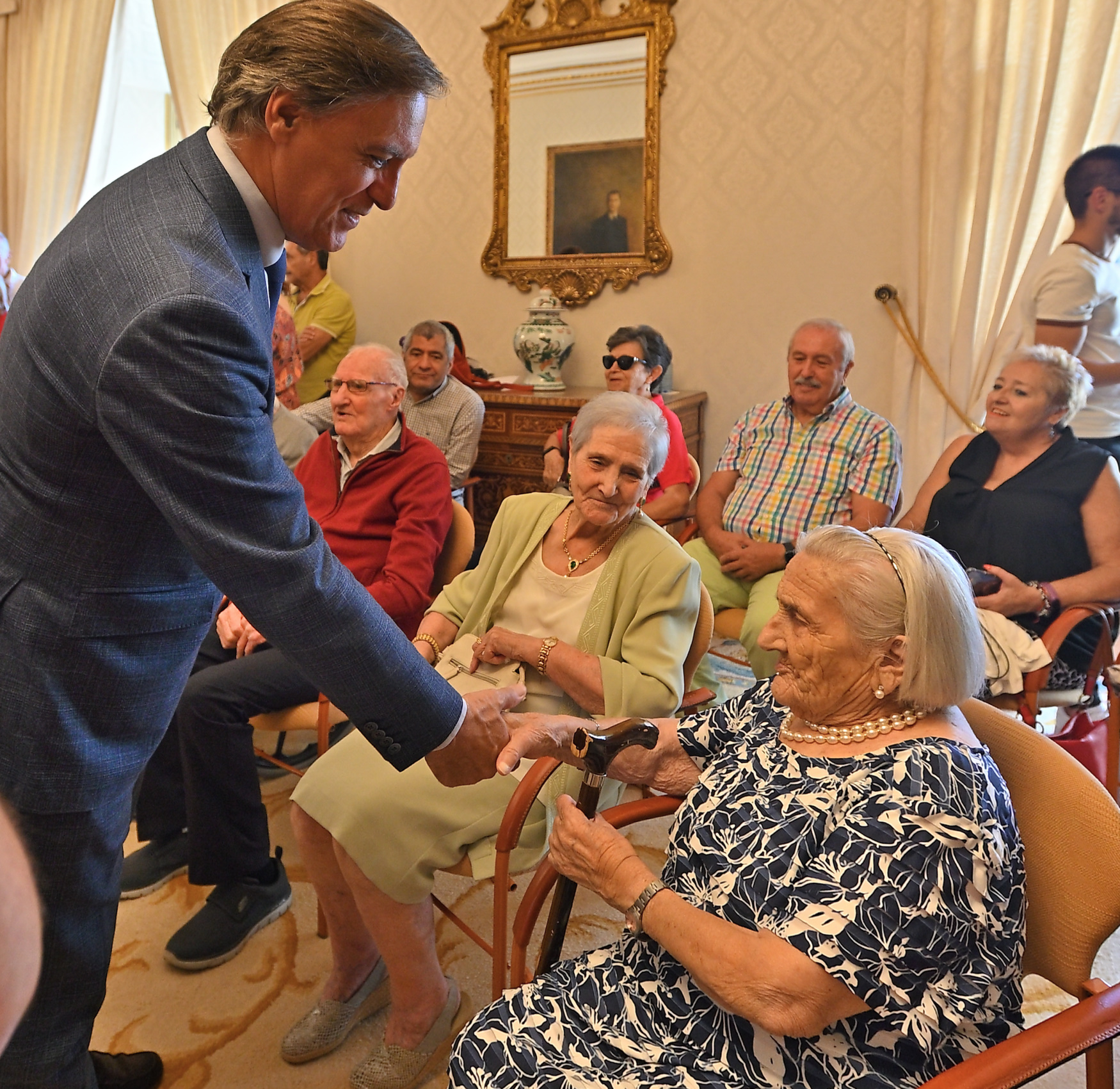 Carlos Garcia Carbayo durante el homenaje a nueve salmantinos centenarios