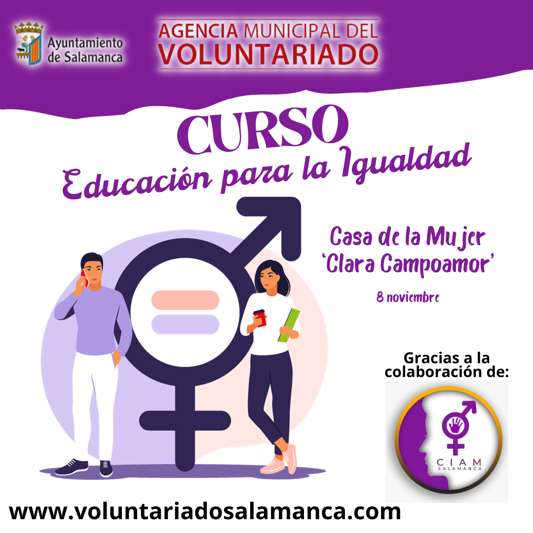 Curso gratuito de formacion de voluntariado sobre igualdad de oportunidades