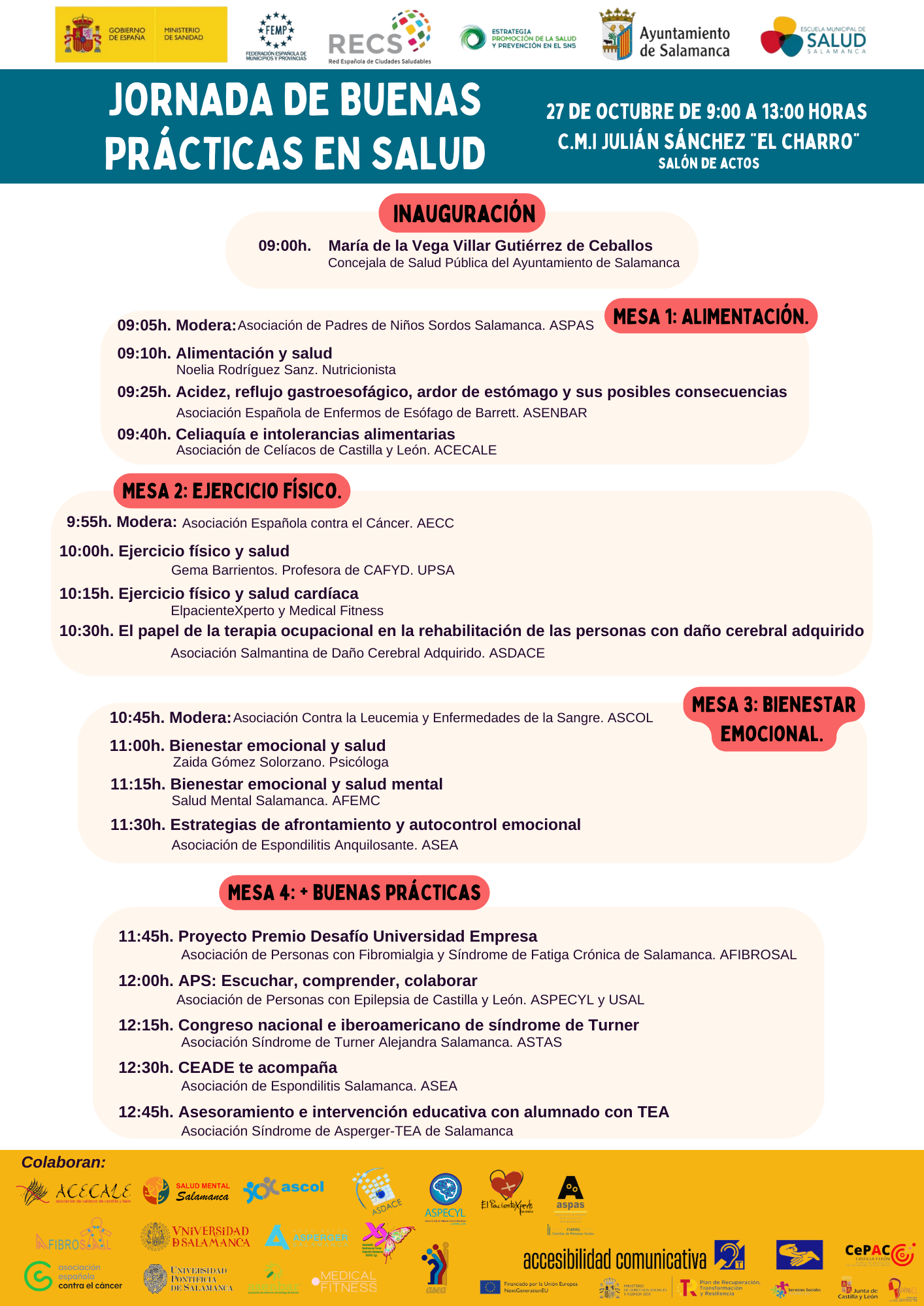 Programacion de la Jornada de Buenas Practicas en Salud