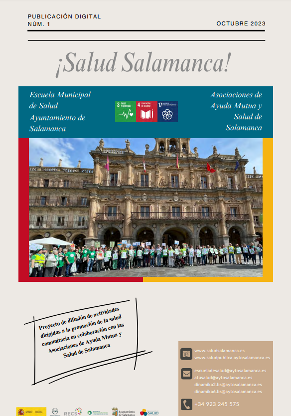 Portada de la revista digital  Salud Salamanca