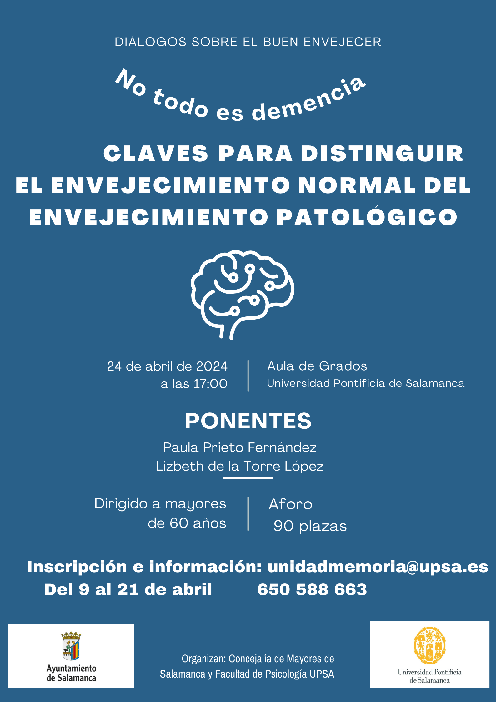 Cartel de la actividad  Dialogos sobre el Buen Envejecer