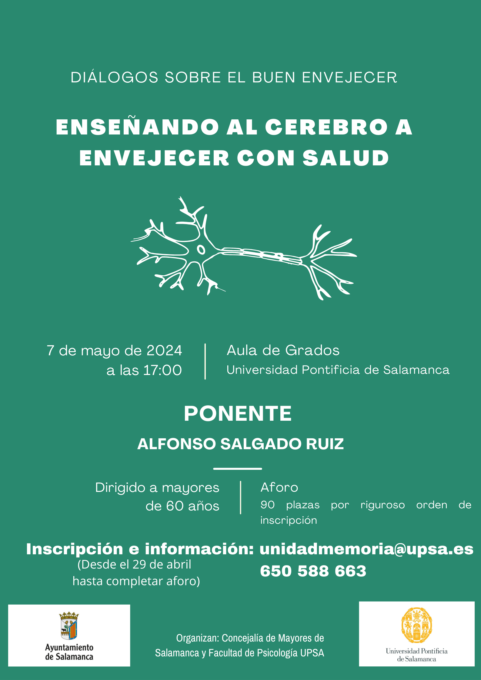 Segundo de los  Dialogos sobre el Buen Envejecer  organizados por el Ayuntamiento y la UPSA